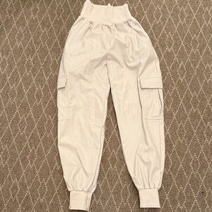 Dance & Marvel Cream Jogger Pants. Side pockets 
Size small